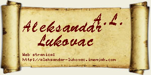 Aleksandar Lukovac vizit kartica